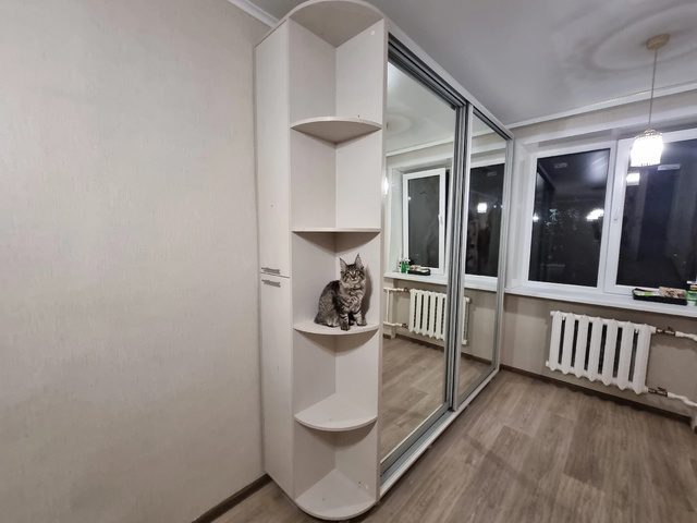 шкаф-купе с зеркалами и дополнительными полками в прихожую с доставкой