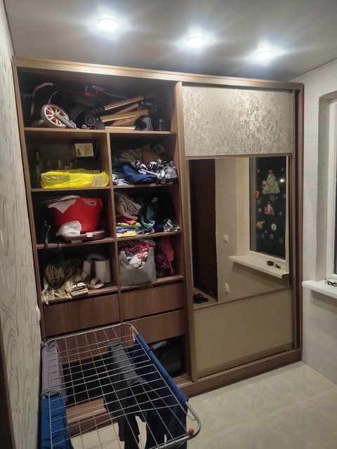 встроенный шкаф-купе с зеркалом в прихожую с доставкой